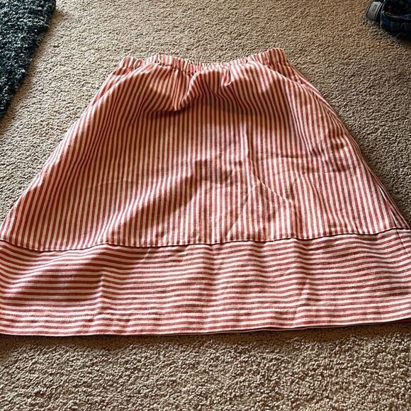 J crew red and white stripe skirt xs - Picture 2 of 6